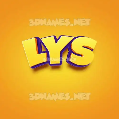 lys in Orange Toon style - 3D name wallpaper lys in Orange Toon style - 3D name wallpaper
