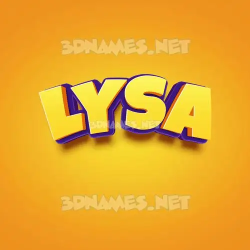 lysa in Orange Toon style - 3D name wallpaper