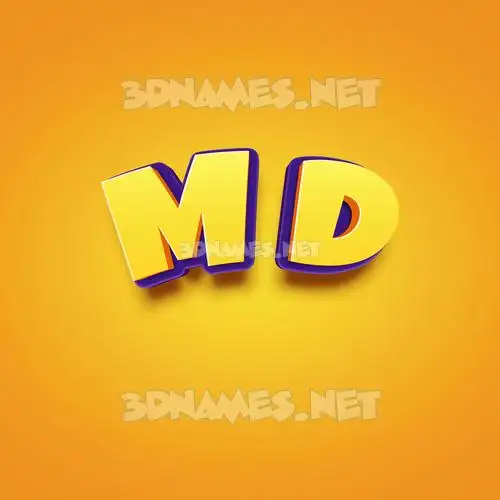 m d in Orange Toon style - 3D name wallpaper m d in Orange Toon style - 3D name wallpaper