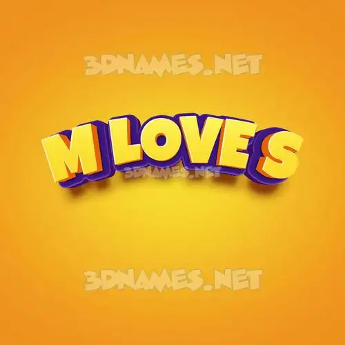 m love s in Orange Toon style - 3D name wallpaper m love s in Orange Toon style - 3D name wallpaper