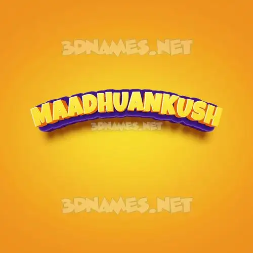 maadhuankush in Orange Toon style - 3D name wallpaper