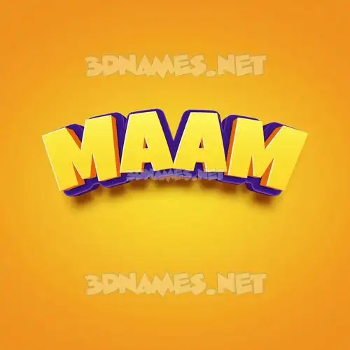 maam in Orange Toon style - 3D name wallpaper maam in Orange Toon style - 3D name wallpaper