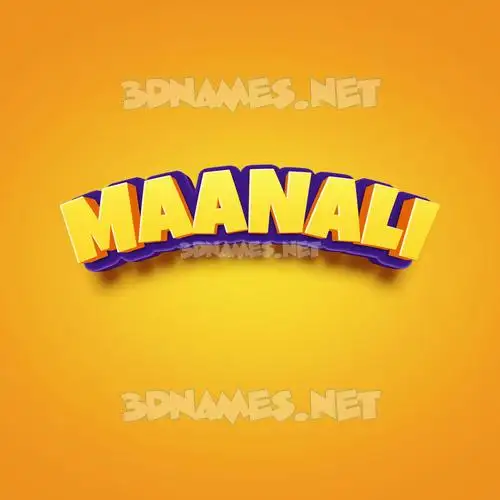 maanali in Orange Toon style - 3D name wallpaper maanali in Orange Toon style - 3D name wallpaper