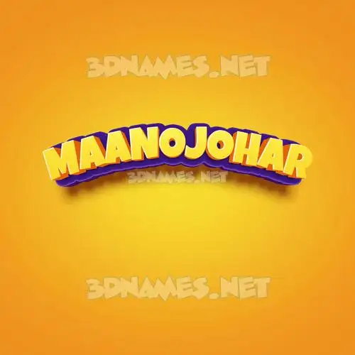 maanojohar in Orange Toon style - 3D name wallpaper maanojohar in Orange Toon style - 3D name wallpaper
