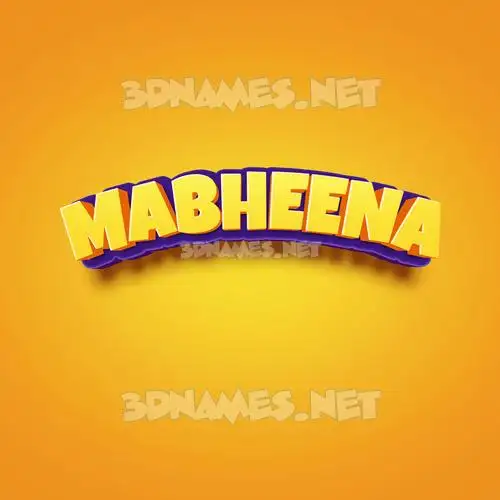 mabheena in Orange Toon style - 3D name wallpaper mabheena in Orange Toon style - 3D name wallpaper