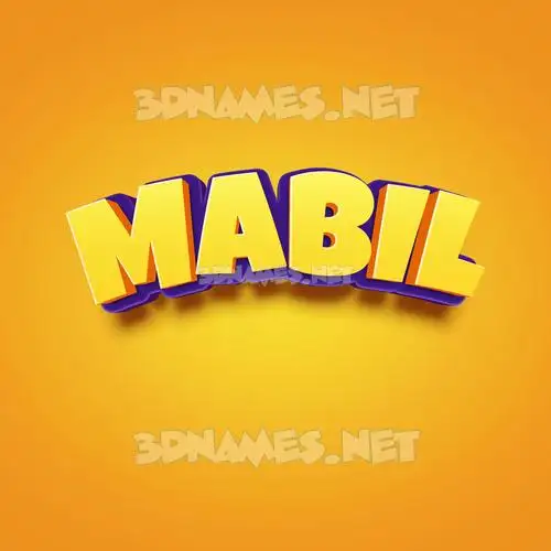 mabil in Orange Toon style - 3D name wallpaper mabil in Orange Toon style - 3D name wallpaper