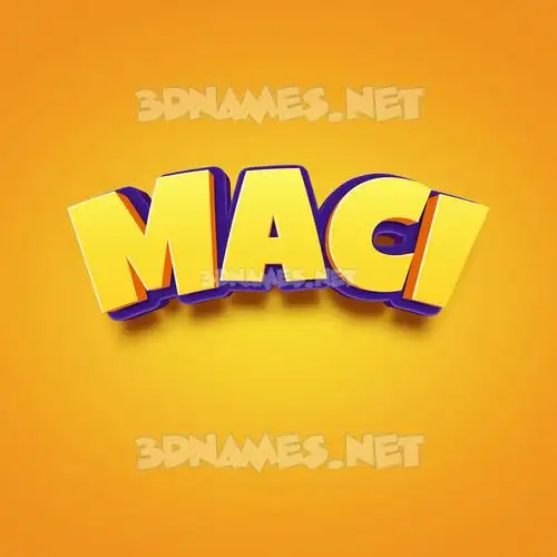 maci in Orange Toon style - 3D name wallpaper maci in Orange Toon style - 3D name wallpaper