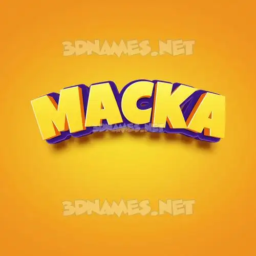 macka in Orange Toon style - 3D name wallpaper macka in Orange Toon style - 3D name wallpaper