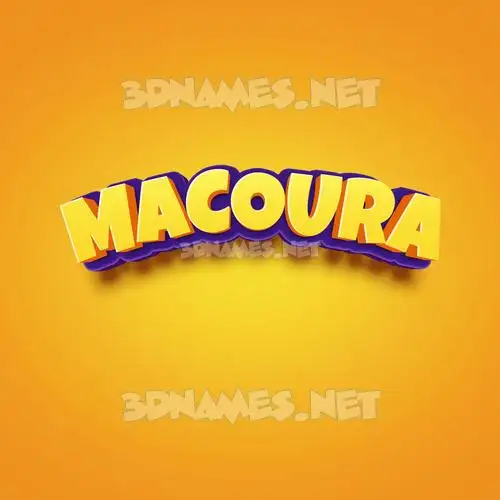 macoura in Orange Toon style - 3D name wallpaper macoura in Orange Toon style - 3D name wallpaper