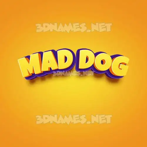 mad dog in Orange Toon style - 3D name wallpaper mad dog in Orange Toon style - 3D name wallpaper