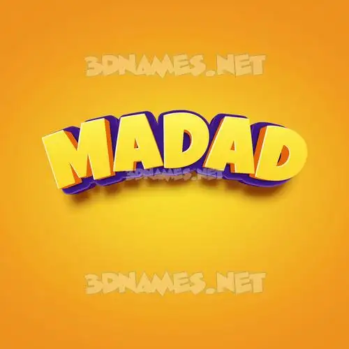 madad in Orange Toon style - 3D name wallpaper madad in Orange Toon style - 3D name wallpaper