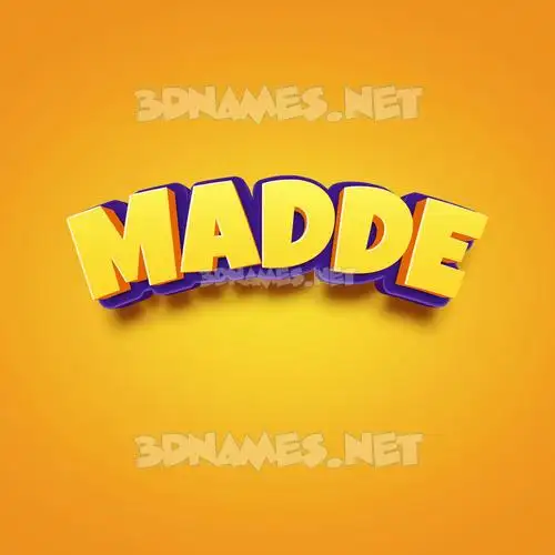 madde in Orange Toon style - 3D name wallpaper madde in Orange Toon style - 3D name wallpaper