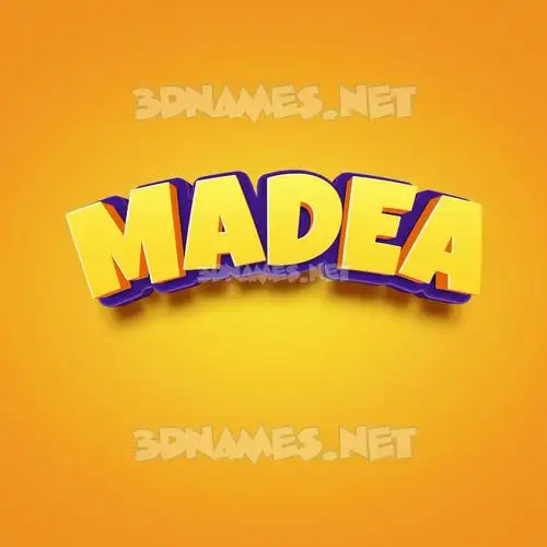 madea in Orange Toon style - 3D name wallpaper