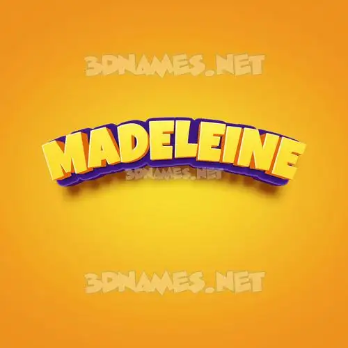 madeleine in Orange Toon style - 3D name wallpaper madeleine in Orange Toon style - 3D name wallpaper