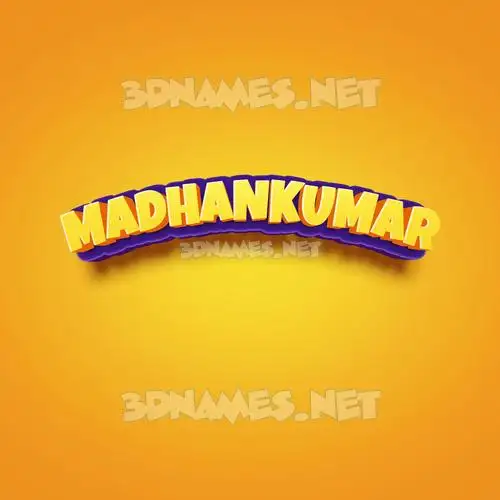madhankumar in Orange Toon style - 3D name wallpaper madhankumar in Orange Toon style - 3D name wallpaper