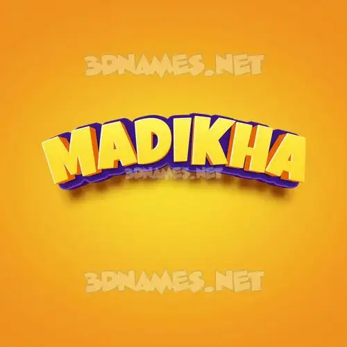 madikha in Orange Toon style - 3D name wallpaper madikha in Orange Toon style - 3D name wallpaper