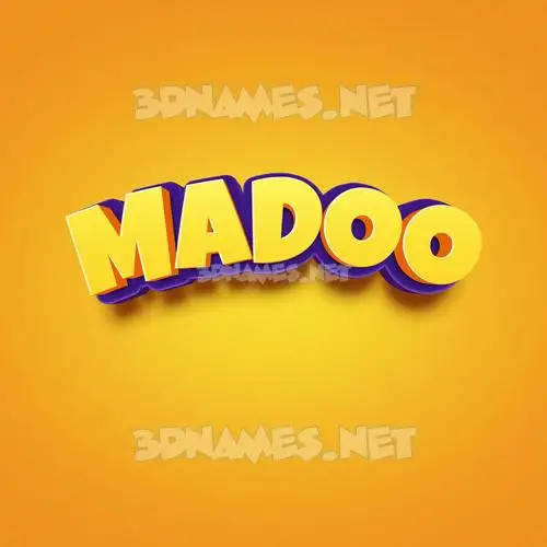 madoo in Orange Toon style - 3D name wallpaper madoo in Orange Toon style - 3D name wallpaper