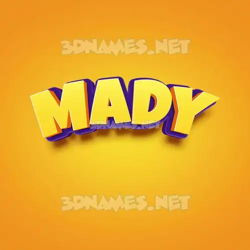 mady in Orange Toon style - 3D name wallpaper mady in Orange Toon style - 3D name wallpaper