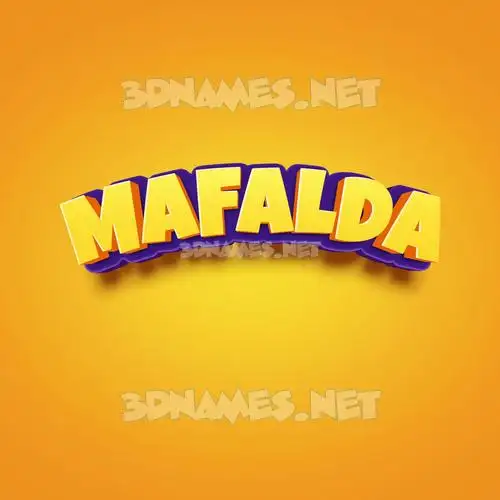 mafalda in Orange Toon style - 3D name wallpaper mafalda in Orange Toon style - 3D name wallpaper