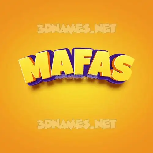 mafas in Orange Toon style - 3D name wallpaper mafas in Orange Toon style - 3D name wallpaper