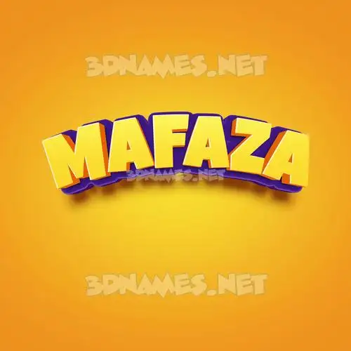 mafaza in Orange Toon style - 3D name wallpaper mafaza in Orange Toon style - 3D name wallpaper
