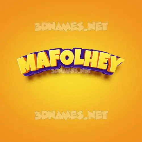 mafolhey in Orange Toon style - 3D name wallpaper mafolhey in Orange Toon style - 3D name wallpaper
