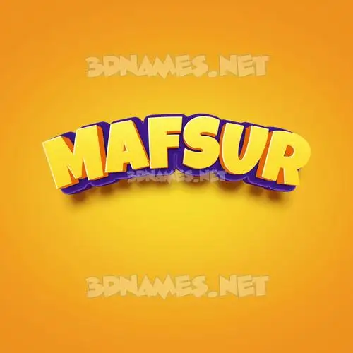 mafsur in Orange Toon style - 3D name wallpaper mafsur in Orange Toon style - 3D name wallpaper