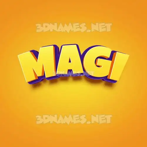 magi in Orange Toon style - 3D name wallpaper magi in Orange Toon style - 3D name wallpaper