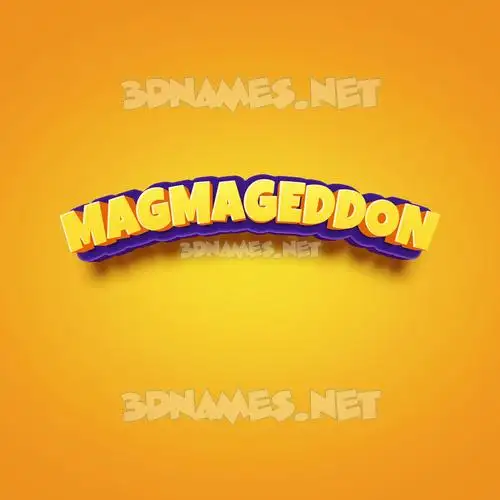 magmageddon in Orange Toon style - 3D name wallpaper magmageddon in Orange Toon style - 3D name wallpaper