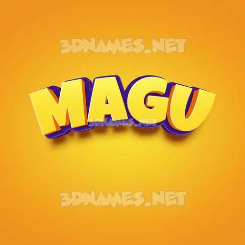 magu in Orange Toon style - 3D name wallpaper magu in Orange Toon style - 3D name wallpaper
