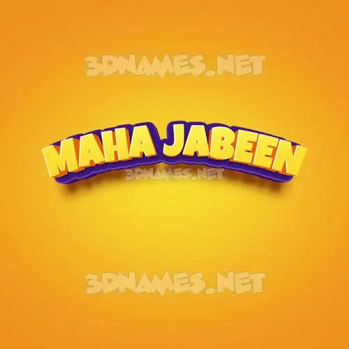 maha jabeen in Orange Toon style - 3D name wallpaper maha jabeen in Orange Toon style - 3D name wallpaper