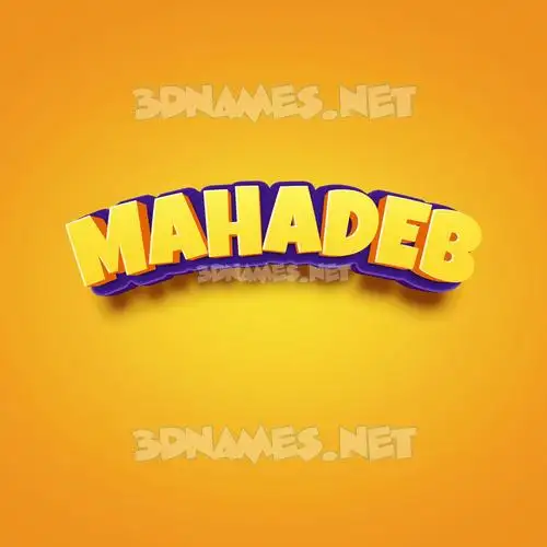 mahadeb in Orange Toon style - 3D name wallpaper mahadeb in Orange Toon style - 3D name wallpaper