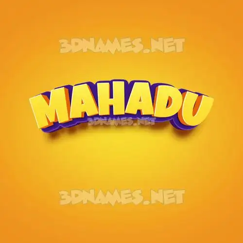 mahadu in Orange Toon style - 3D name wallpaper mahadu in Orange Toon style - 3D name wallpaper