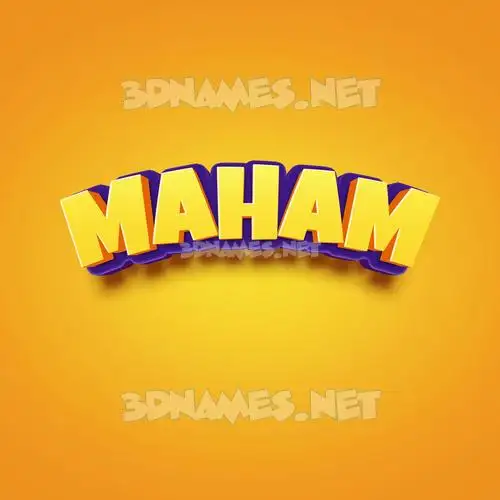 maham in Orange Toon style - 3D name wallpaper maham in Orange Toon style - 3D name wallpaper