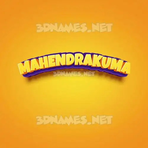 mahendrakuma in Orange Toon style - 3D name wallpaper