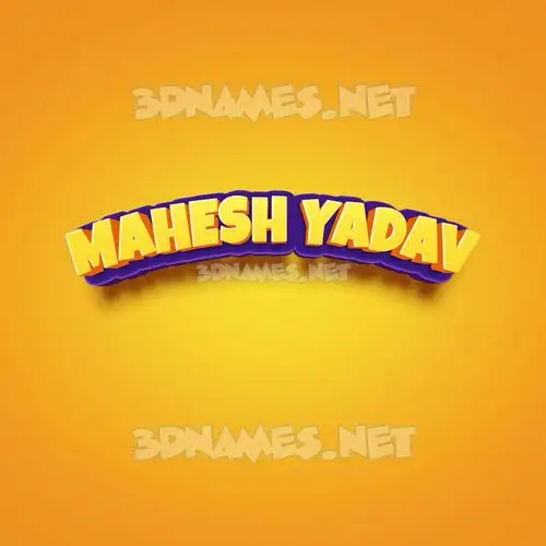 mahesh yadav in Orange Toon style - 3D name wallpaper mahesh yadav in Orange Toon style - 3D name wallpaper
