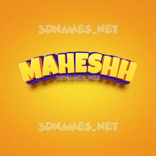 maheshh in Orange Toon style - 3D name wallpaper
