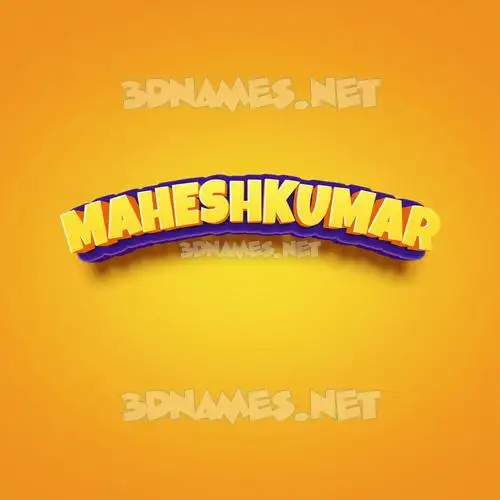 maheshkumar in Orange Toon style - 3D name wallpaper