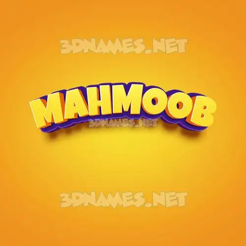 mahmoob in Orange Toon style - 3D name wallpaper mahmoob in Orange Toon style - 3D name wallpaper