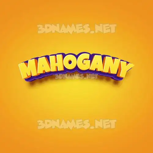 mahogany in Orange Toon style - 3D name wallpaper mahogany in Orange Toon style - 3D name wallpaper