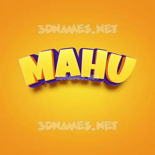 mahu in Orange Toon style - 3D name wallpaper mahu in Orange Toon style - 3D name wallpaper