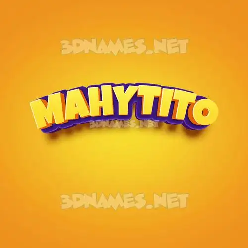 mahytito in Orange Toon style - 3D name wallpaper mahytito in Orange Toon style - 3D name wallpaper
