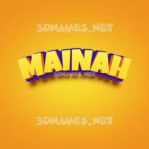 mainah in Orange Toon style - 3D name wallpaper mainah in Orange Toon style - 3D name wallpaper