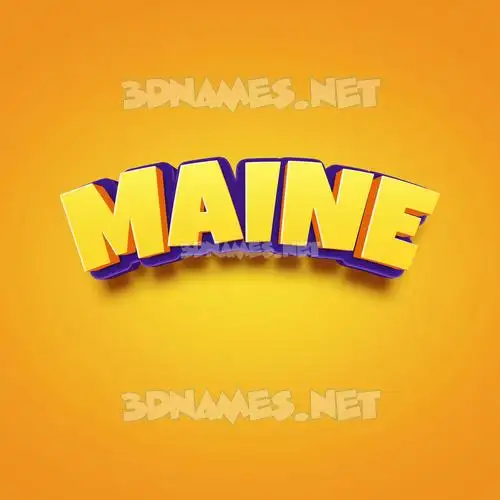maine in Orange Toon style - 3D name wallpaper maine in Orange Toon style - 3D name wallpaper