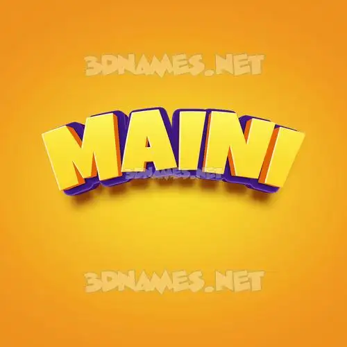 maini in Orange Toon style - 3D name wallpaper maini in Orange Toon style - 3D name wallpaper
