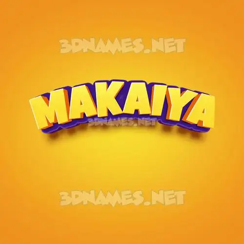 makaiya in Orange Toon style - 3D name wallpaper makaiya in Orange Toon style - 3D name wallpaper