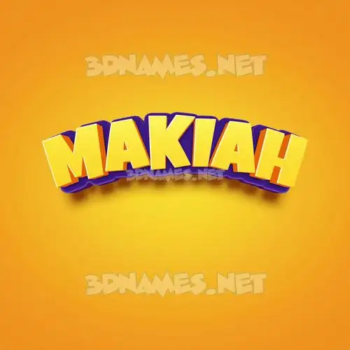 makiah in Orange Toon style - 3D name wallpaper makiah in Orange Toon style - 3D name wallpaper