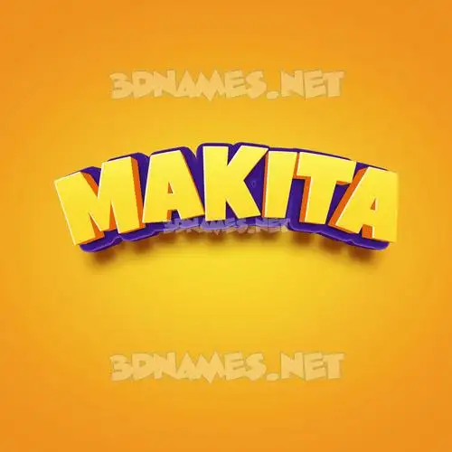 makita in Orange Toon style - 3D name wallpaper makita in Orange Toon style - 3D name wallpaper