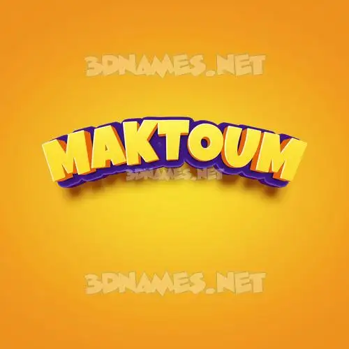 maktoum in Orange Toon style - 3D name wallpaper maktoum in Orange Toon style - 3D name wallpaper