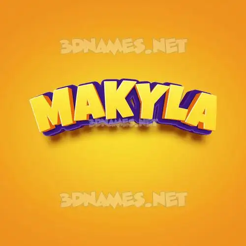 makyla in Orange Toon style - 3D name wallpaper makyla in Orange Toon style - 3D name wallpaper